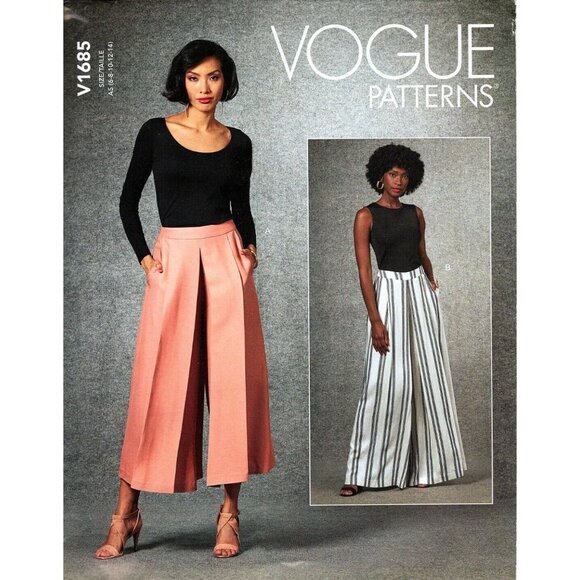 Vogue V1685 Misses 6 to 14 Wide Legged Palazzo Pants Uncut Sewing Pattern - Picture 1 of 2